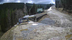 Modrá sjezdovka - dojezd k lanové dráze