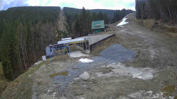 Modrá sjezdovka - dojezd k lanové dráze