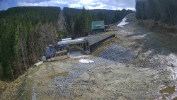 Modrá sjezdovka - dojezd k lanové dráze