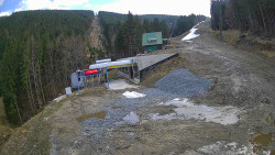 Modrá sjezdovka - dojezd k lanové dráze