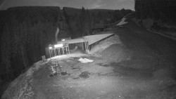 Modrá sjezdovka - dojezd k lanové dráze