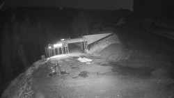 Modrá sjezdovka - dojezd k lanové dráze