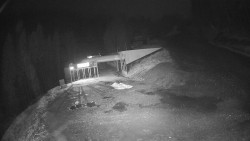 Modrá sjezdovka - dojezd k lanové dráze