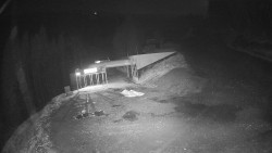 Modrá sjezdovka - dojezd k lanové dráze