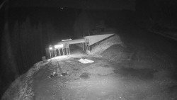 Modrá sjezdovka - dojezd k lanové dráze