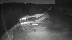 Modrá sjezdovka - dojezd k lanové dráze