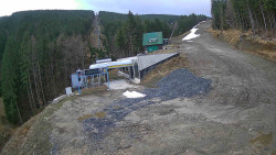 Modrá sjezdovka - dojezd k lanové dráze