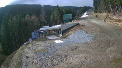 Modrá sjezdovka - dojezd k lanové dráze