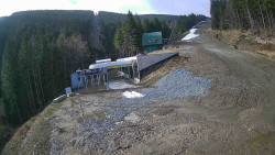 Modrá sjezdovka - dojezd k lanové dráze