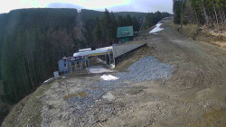 Modrá sjezdovka - dojezd k lanové dráze