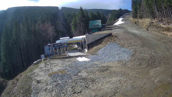 Modrá sjezdovka - dojezd k lanové dráze