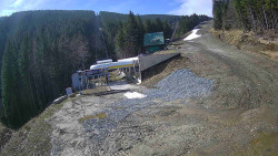 Modrá sjezdovka - dojezd k lanové dráze