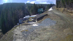 Modrá sjezdovka - dojezd k lanové dráze