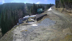 Modrá sjezdovka - dojezd k lanové dráze