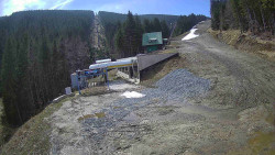 Modrá sjezdovka - dojezd k lanové dráze