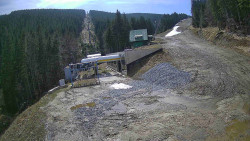 Modrá sjezdovka - dojezd k lanové dráze