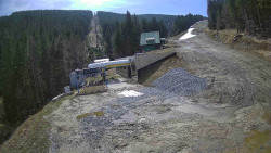 Modrá sjezdovka - dojezd k lanové dráze