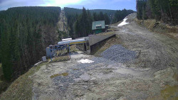 Modrá sjezdovka - dojezd k lanové dráze