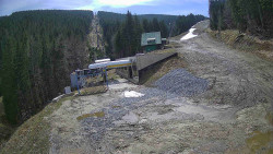 Modrá sjezdovka - dojezd k lanové dráze