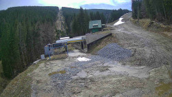 Modrá sjezdovka - dojezd k lanové dráze