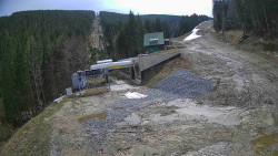 Modrá sjezdovka - dojezd k lanové dráze