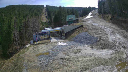 Modrá sjezdovka - dojezd k lanové dráze