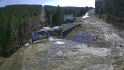 Modrá sjezdovka - dojezd k lanové dráze