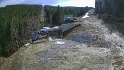 Modrá sjezdovka - dojezd k lanové dráze