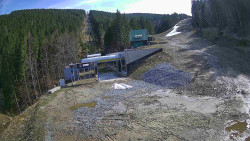 Modrá sjezdovka - dojezd k lanové dráze