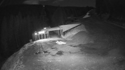 Modrá sjezdovka - dojezd k lanové dráze