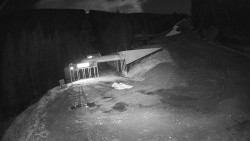 Modrá sjezdovka - dojezd k lanové dráze