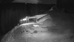 Modrá sjezdovka - dojezd k lanové dráze