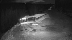 Modrá sjezdovka - dojezd k lanové dráze