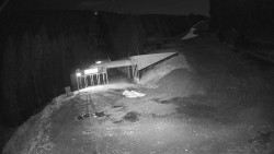 Modrá sjezdovka - dojezd k lanové dráze