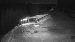 Modrá sjezdovka - dojezd k lanové dráze