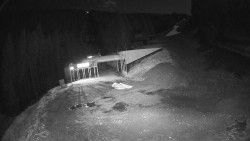 Modrá sjezdovka - dojezd k lanové dráze