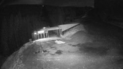 Modrá sjezdovka - dojezd k lanové dráze