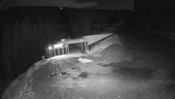 Modrá sjezdovka - dojezd k lanové dráze