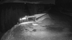 Modrá sjezdovka - dojezd k lanové dráze