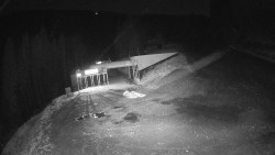 Modrá sjezdovka - dojezd k lanové dráze