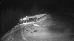 Modrá sjezdovka - dojezd k lanové dráze