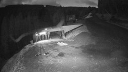 Modrá sjezdovka - dojezd k lanové dráze