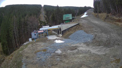 Modrá sjezdovka - dojezd k lanové dráze