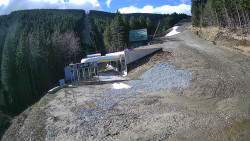 Modrá sjezdovka - dojezd k lanové dráze