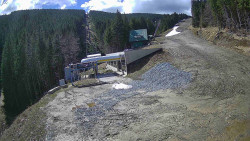 Modrá sjezdovka - dojezd k lanové dráze