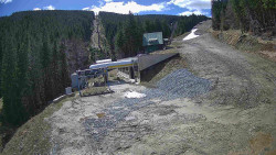 Modrá sjezdovka - dojezd k lanové dráze