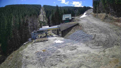 Modrá sjezdovka - dojezd k lanové dráze