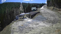 Modrá sjezdovka - dojezd k lanové dráze