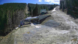 Modrá sjezdovka - dojezd k lanové dráze