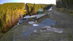 Modrá sjezdovka - dojezd k lanové dráze